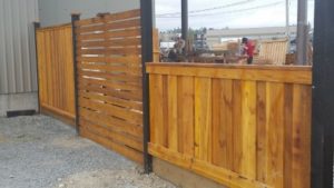 Solid, horizontal or overlap cedar fence panel